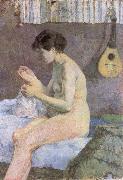Paul Gauguin Study of a Nude Suzanne Sewing France oil painting artist